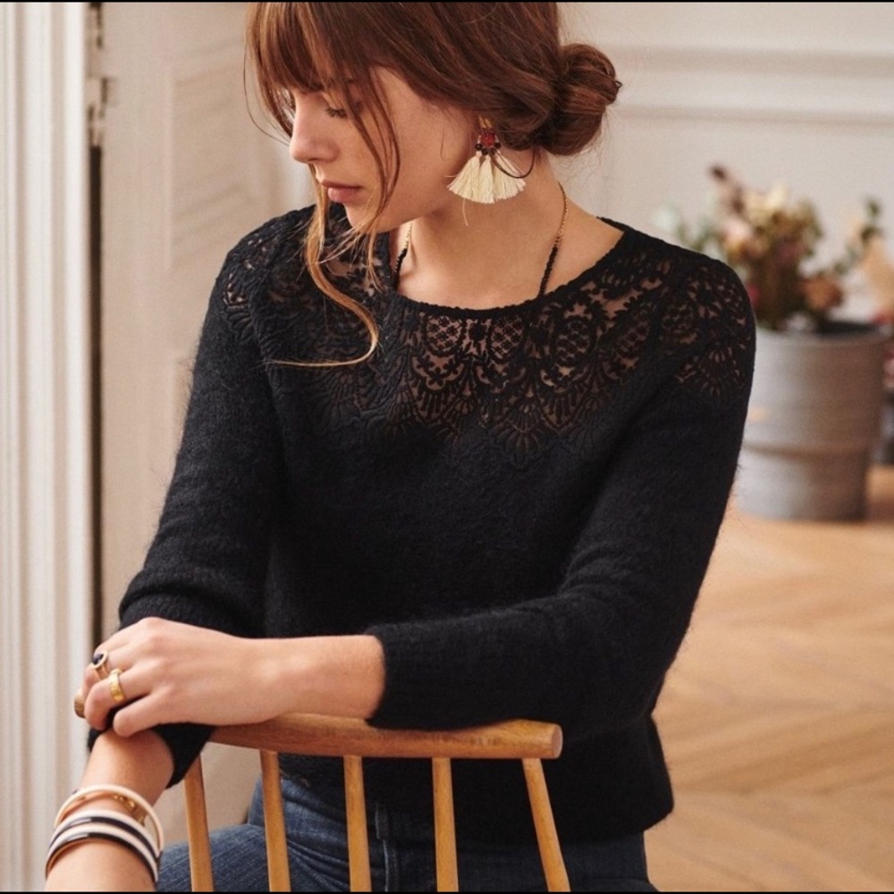 NWOT Sézane Grace Jumper in Black size M